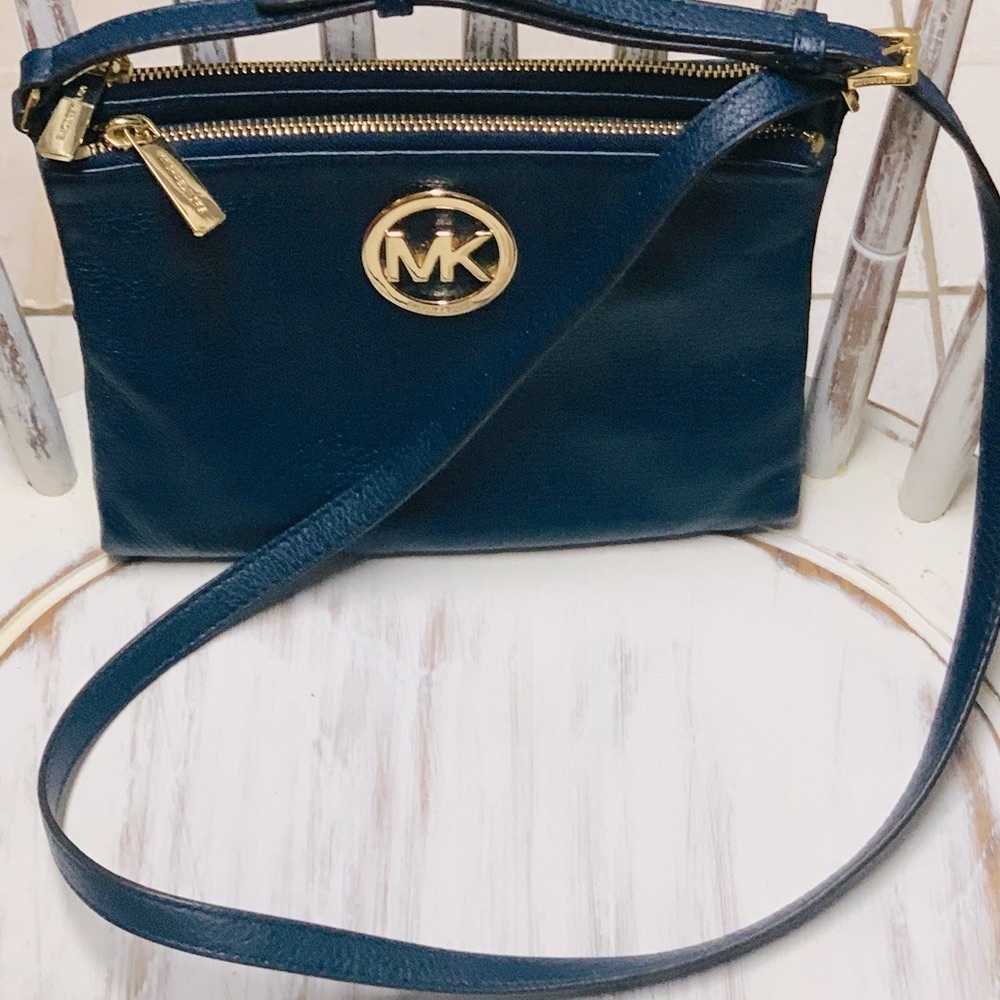 Michael Kors Crossbody Bag, Blue Leather